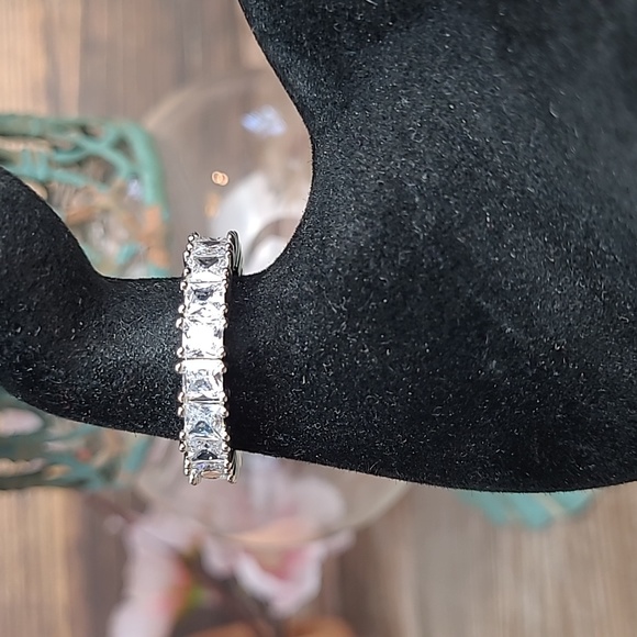 Jewelry - NIB STERLIG SILVER PRINCESS CUT PRONG SET ETERNITY BAND